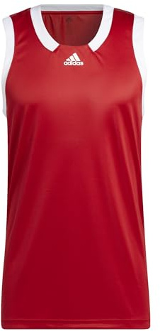 adidas Herren Basketball Icon Squad Jersey Aeroready, Team Power Red/White/White, M