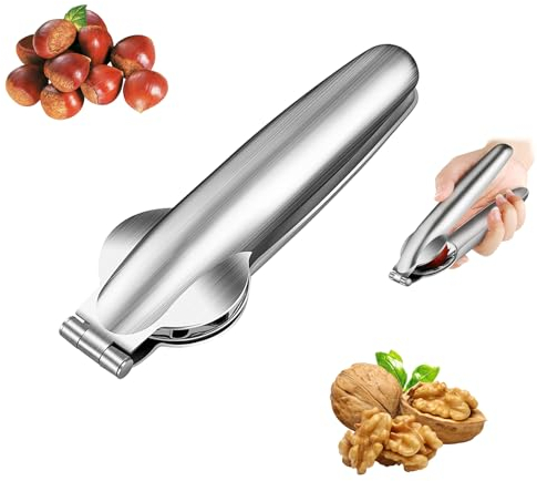 Horuili Taglia Castagne, Taglierina per Castagne in Acciaio Inox, Multifunzione Taglio della Castagna, Pinza per Castagne Clip, Schiaccianoci Sgusciatore di Noci, Strumento da Cucina per Castagne