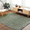 Livabliss Shaggy Rug - Modern Berber Rugs Living Room, Large 120x180 cm, Soft Shaggy Rugs for Bedroom - Neutral Boho Fluffy Rug, Easy Care Plush Thick Pile - Medium Green