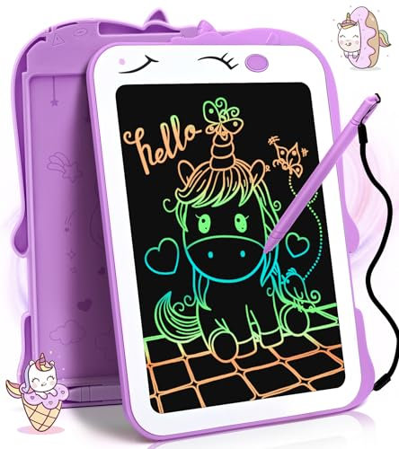 Tableta Escritura Pizarra Magica para Niñas Niños 3 4 5 6 7 Años Regalos Cumpleaños de Navidad, 8,5 Pulgadas LCD Dibujo Pizarra Magnetica Infantil Juegos Educativos Niños 3-7 Años (violeta)