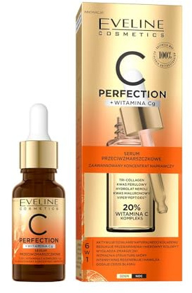 Eveline Cosmetics C-Perfection - Suero antiedad con 20% de vitamina C y ácido ferúlico | Suaviza las arrugas, tez uniforme, hidratación intensa