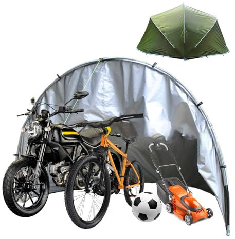 YSMSMZJK Box Biciclette Semisferico Box Moto per Esterno con Doppie Porte per 5-7 Biciclette Box Moto per Esterno Telo Moto
