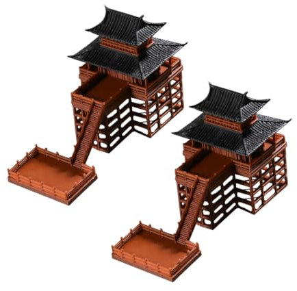 KOMBIUDA 2piezas Adornos De Micropaisaje Figura De Pabellón para Jardín Accesorios De