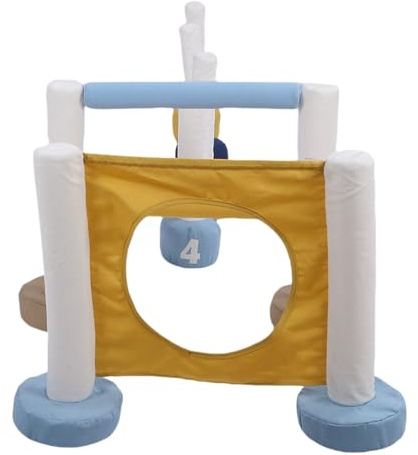 HEEPDD 3 en 1 Kit de Démarrage D'entraînement d'agilité pour Chiens, équipement de Formation à Emploi du Chiot Portable avec Polyester et Poteau en Coton pour Exercice en Plein Air en
