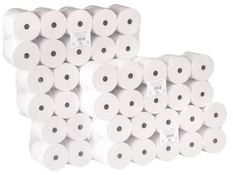 Colourbook Set 50 Rotoli Registratore Cassa Termici 80mm x 80m Made In Italy Per Stampante POS EPOS Formato Professionale, Carta BPA Free, Stampa Nitida, Alta Autonomia, Qualita Premium