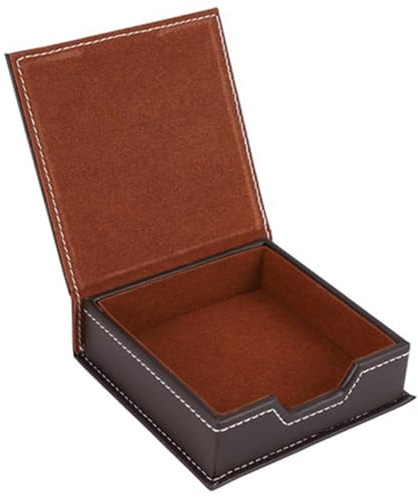 Tacdas Caja de Notas de Sintético, Organizador de Accesorios de Escritorio, Tarjetero, Porta Notas, Caja para Guardar Notas Adhesivas, Útiles Escolares de Oficina B