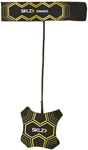 SKLZ Star-Kick Soccer Trainer, Maximise Touches and Improve Skills, Adjustable Neoprene Glove, Durable Cord Up to 5.5m, Fits Size 3, 4, 5 Balls - Ideal for Young Players, Black