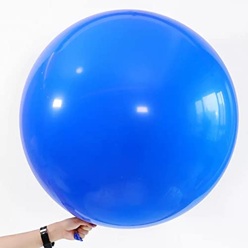 36 Zoll Riesen Luftballons Blau,Großer Latex Helium Ballons für Partys Deko,6 Stück