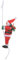 Terrassen Heizstrahler Außen Santa Klettern Seil Dekoration Puppe Puppe Party Hotel Fenster Szene Dekoration Weihnachtsbaum Hängende Dekoration Party Dekoration Transportschaufel Küche (Red, One Size)