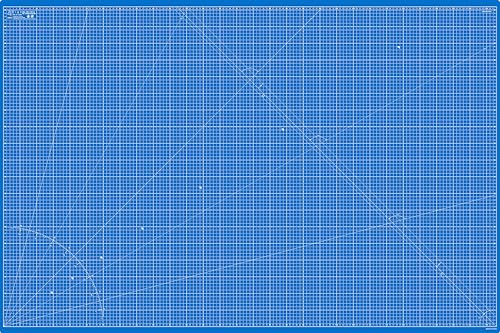 Elan Tappetino da Taglio 100x150 CM Blu, Piano da Taglio, Tappetino Autorigenerante a 5 Strati, Tappeto Antitaglio PVC Riciclato, Cutting Mat