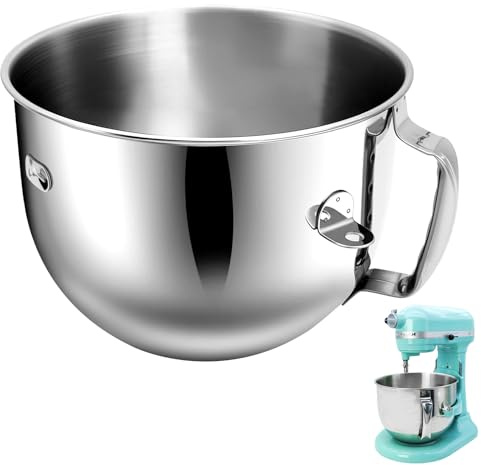 Edelstahl-Mixerschüssel Kompatibel mit 7 Quart Kitchen Aid Standmixern mit Schüsselheber