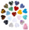 Zocipro 20 Stück Herz aus Stein, Edelstein Herzen, Heilung Kristall Edelsteine für Liebhaber, Liebesherz Natürliche Bunte Kristalle Steine für Meditation, Chakra, Reiki,Energieausgleich,Valentinstag