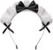 Schwarz Frauen Mädchen Lolita Stirnband Spitze Schleife Haarband Dienstmädchen Anime Cosplay Kopfbedeckung Band Bowknot Niedlich Haarband Party Haarschmuck Damen Mode Stirnbänder Haarschmuck