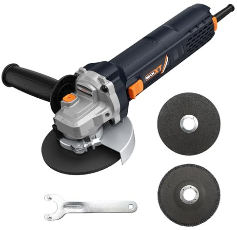 MAXXT Amoladora angular 125 mm | 1700W con Arranque suave & Protección contra sobrecargas – 12.000 rpm para corte, desbaste y pulido de precisión