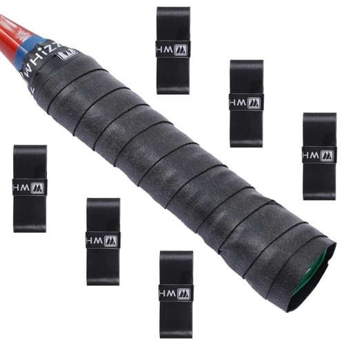 Jeffdad 6 Stück Griffband Tennisschläger, Anti-Rutsch Griffbänder Selbstklebendes Overgrip Tennis Griffband für TennisschläGer Badminton SchläGer Golfstange Baseball(Schwarz)