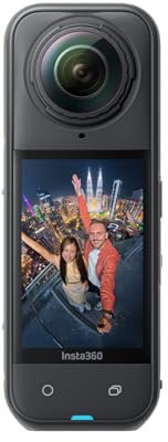 Insta360 X5 - wasserdichte 8K 360°-Action-Cam, Spitze bei wenig Licht, Unsichtbarer Selfie-Stick-Effekt, robuste austauschbare Linse, 3 h Akku, integr. Windschutz, Stabilisierung, Dreifach-KI-Chip