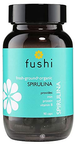 Fushi Organic 530 mg Spirulina Vegetable Capsules, 90-Count
