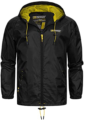 Geographical Norway Chaqueta impermeable para hombre (Negro, M)