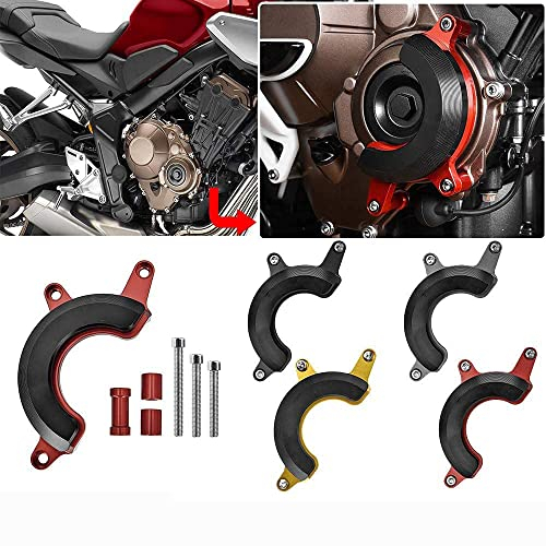 Motorrad Fallschutz Rahmen Slider Verkleidungsschutz Anti Crash Pad Stator Case Protector Kompatibel mit CB650R 2019-2022 CB650F 2014-2020 (Schwarz)