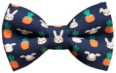 Pre-tied Bow Tie, Easter Bowties- Adjustable Bow Ties for Boys Navy Bunnies Easter Bow Ties