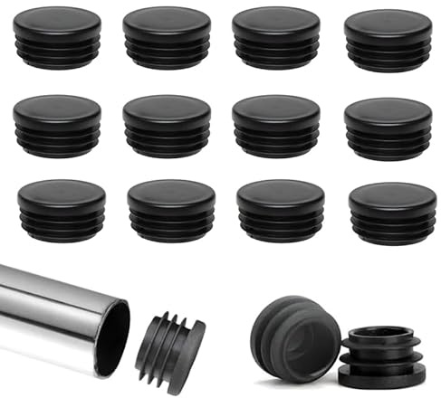 Lot de 40 Bouchons à Ailettes Ronds Capuchons de Protection Bouchons | Plastique Bouchon Pied de Chaise Bouchon en Plastique Rond 25mm Bouchon Tube Ronde，Convient aux tuyaux Métalliques, Chaises