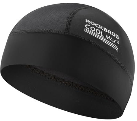 ROCKBROS Sommer Fahrrad Mütze UV Schutz UPF 50+ Fahrradmütze Helmmütze Unterziehmütze für Fahrradhelm Skihelm Cycling Cap Atmungsaktive Mützen Schnelltrocknende Kappe für Rennrad MTB Outdoor Sports
