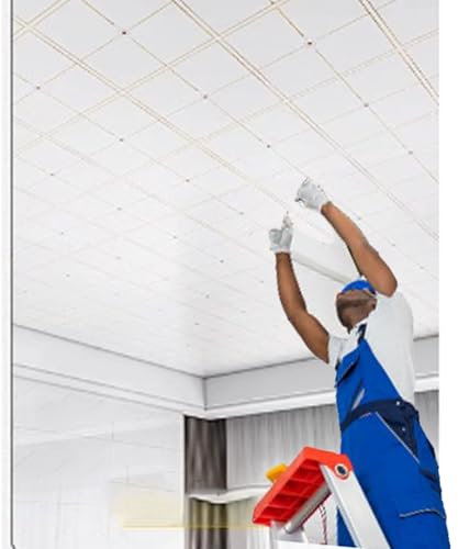 Deckenpaneele deckenplatten Wasserdichte Deckenplatten Für Aufkleben, 30 X 60 Cm – 1, 5, 10, 15, 20, 30, 40 Stück, PVC-Kunststoff-Deckenplatten Für Badezimmer/Küche/Keller(30 pcs)