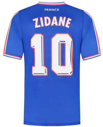 Frankrike Fotbollströja Zidane - VM 1998 - Barn och Vuxna - Pojkar - Fotbollsutrustning - Fotbollspresenter - Sport-T-shirt - Sportkläder - Storlek XL