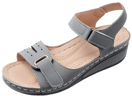 Sandali da yoga da donna con separatori per le dita dei piedi, sandali da donna con plateau anti apertura, sandali piatti estivi da passeggio con infradito ortotiche, sandali a punta chiusa, da donna