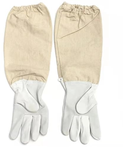 Traje Apicultor Ropa de protección profesional, equipo for Apicultura, ropa , disfraz apicultor, velo, capucha, sombrero antiabejas(Protective gloves,XXL)