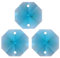 35x Regenbogenkristall Octagon 14mm 2 Loch Aquamarin ~ Türkis K9 ~ Feng Shui Kronleuchter Lüster Kandelaber