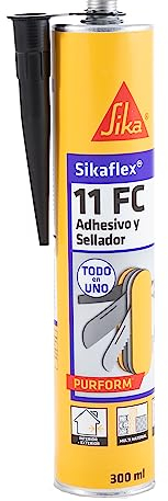 SIKA - Masilla adhesivo multiusos - Sikaflex 11 FC Purform - Negro - Junta y pegamento - Sellador poliuretano multisoportes - Interior y Exterior - 300ml