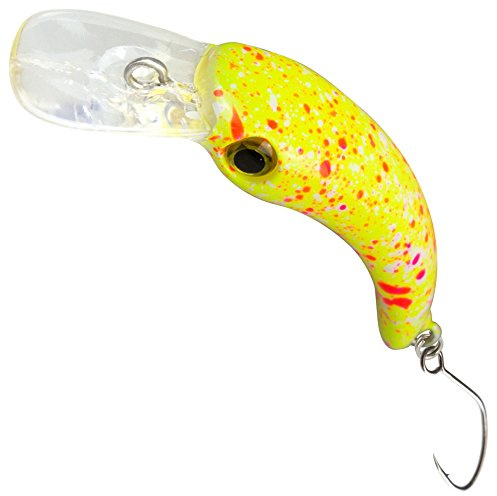 FTM Wobbler Masu 1, 2g 2, 9cm - Forellenwobbler zum Spinnangeln, Miniwobbler zum Forellenangeln, Forellenköder zum Spinnfischen, Farbe:Camouflage weiß/pink/gelb