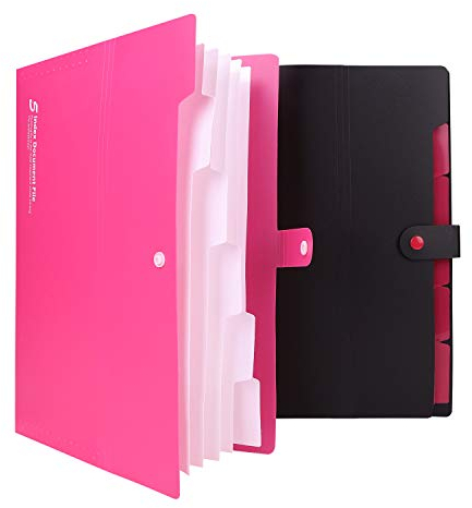 Dokumentenmappe A4 Registermappe Set Fächermappe 2 Stück Aktenordner Ordnungsmappe Mit Druckknopf Aktenmappe PP Sortiermappe Dateimappe Wasserfeste Sammelmappe für Schule Büro Business