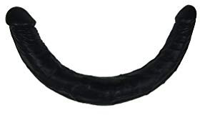 Doktor Dildo 06 - Der kleine Zwilling - Doppeldildo aus TPE. Erotisches Sex-Spielzeug für die Männer, für die Frau, solo und für Paare. Länge 29,5 cm, ⌀ 2,7-3,5cm, schwarz