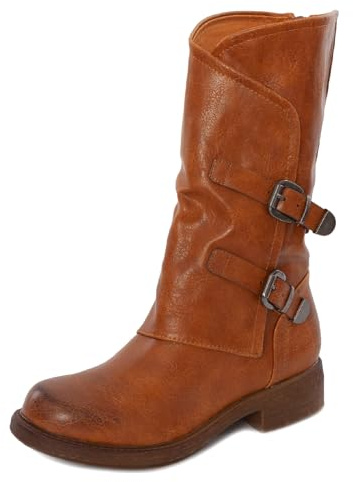 Toocool - Botas de mujer Biker Boots Hebillas Anfibi Motociclista Zapatos Casual G620