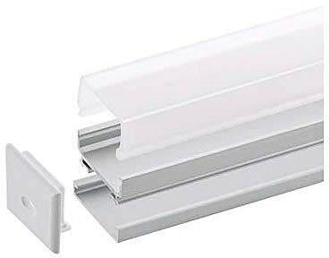 Alu Montageschiene 15 - für LED Strips bis 1.55cm Breite, zur Wand-und Deckenmontage, Länge 200cm