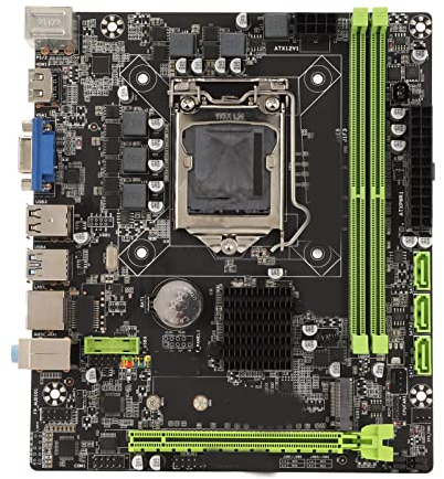VBESTLIFE H310B-Motherboard, M ATX-Motherboard für LGA 1151-Serie für, Unterstützt Gigabit-Netzwerk, DDR4, M.2, PCIe3.0, Sata3.0, USB3.0, HDMI, VGA, für Heimwerker