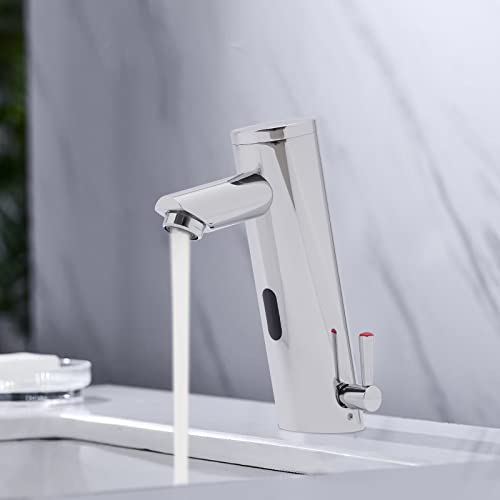 Infrarot Sensor Wasserhahn Bad Waschbecke Armatur Automatische Waschtischarmatur Mischer Hahn Berührungslose Mischbatterie für Küche Badezimmer
