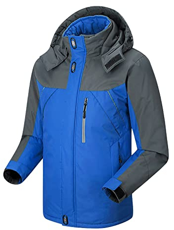 Generisch Waterproof Jacket, Herren Wasserdichte Outdoor Atmungsaktive Wandern Funktionelle Winddichte Regenjacke Mit Kapuze Lang Dünne Outdoorjacke Faltbar Beutel Ultraleicht (4XL, Blau)