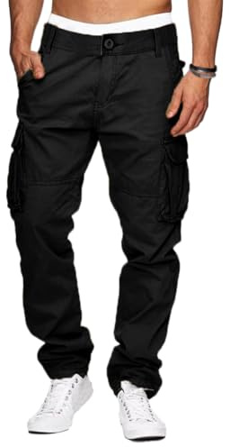 YAOHUOLE Pantalon Cargo Homme Pantalon De Travail Homme Pantalon Cargo Homme Taille Elastique Cargo Homme