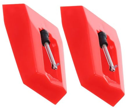 ibasenice 2stücke Plattennadel Ersatz Für Grammophonnadel Für Plattenspieler Kompatibel Mit Vintage-schallplattenspielern Rot