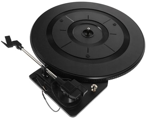 HOOTNEE Gramófono Vintage con Mecanismo de Gran Tocadiscos de Vinilo con Transmisión Ruido para Decoración y Disfrute Musical Casa