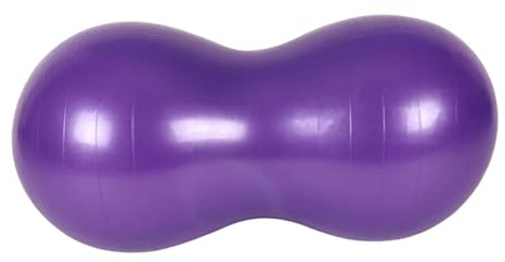 KiBcsLic Peanut Ball Palla Stabile con Pompa per Ginnastica Allenamento Core Postura Seduta Attiva Adatta Bambini Adulti Palestra Casa, Viola