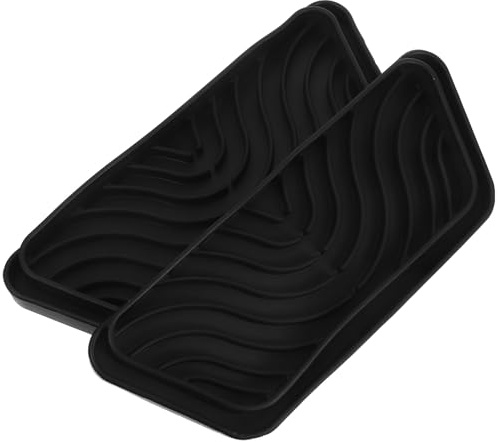 FONDOTIN 2 Pezzi Vassoio Raccoglitori Gocce in Silicone Rettangolare per Frigorifero e Distributore Acqua Antigoccia Riutilizzabile e Facile da Pulire Protezione da Perdite e Tracce d Acqua