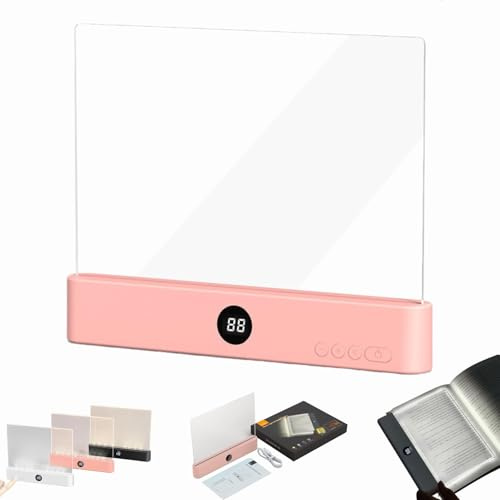 Générique Lampe De Lecture, Lampe De Lecture Pour Livre Avec 3 Couleurs Et Minuterie, Liseuse Led Lampes Lecture Livre, Couleur De LumièRe RéGlable Et Fonction Rechargeable (rose)