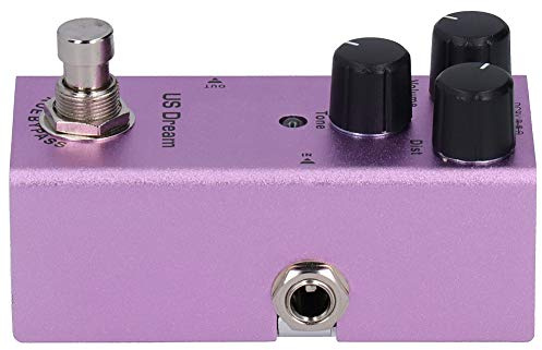 US Dream High Gain Distortion Pedal True Bypass Electric Guitar Effect with DC 9V Input for Live Performance