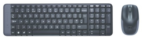 Logitech MK220 Combo Tastiera e Mouse Wireless Compatti per Windows, Layout Internazionale QWERTY - Nero