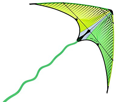 Prism Kite Technology Neutrino in Yellow and Green - A Fast and Responsive Kite to Test Your Reflexes