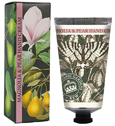The English Soap Company Kew Gardens Magnolia and Pear Hand Cream - Luxury Moisturising Hand Cream with Aloe Vera, Shea Butter and Beeswax - Floral Fruity Scent, Cruelty-Free, Made in England - 75ml